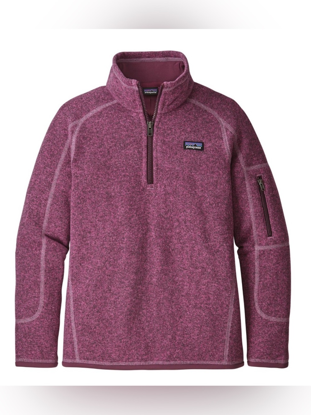 Patagonia® Girls' Better Sweater® 1/4-Zip Verbena Purple Size XXL 16-18